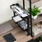 Mind Reader 2-Tier Desk Organizer with Clamp, Accessory Shelf for Office or Gaming, Office, Metal, Black